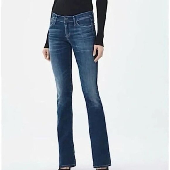 Citizens of Humanity 30 x 34” Jeans Ingrid #002 Low Waist Flare Med Wash Stretch - Picture 1 of 11